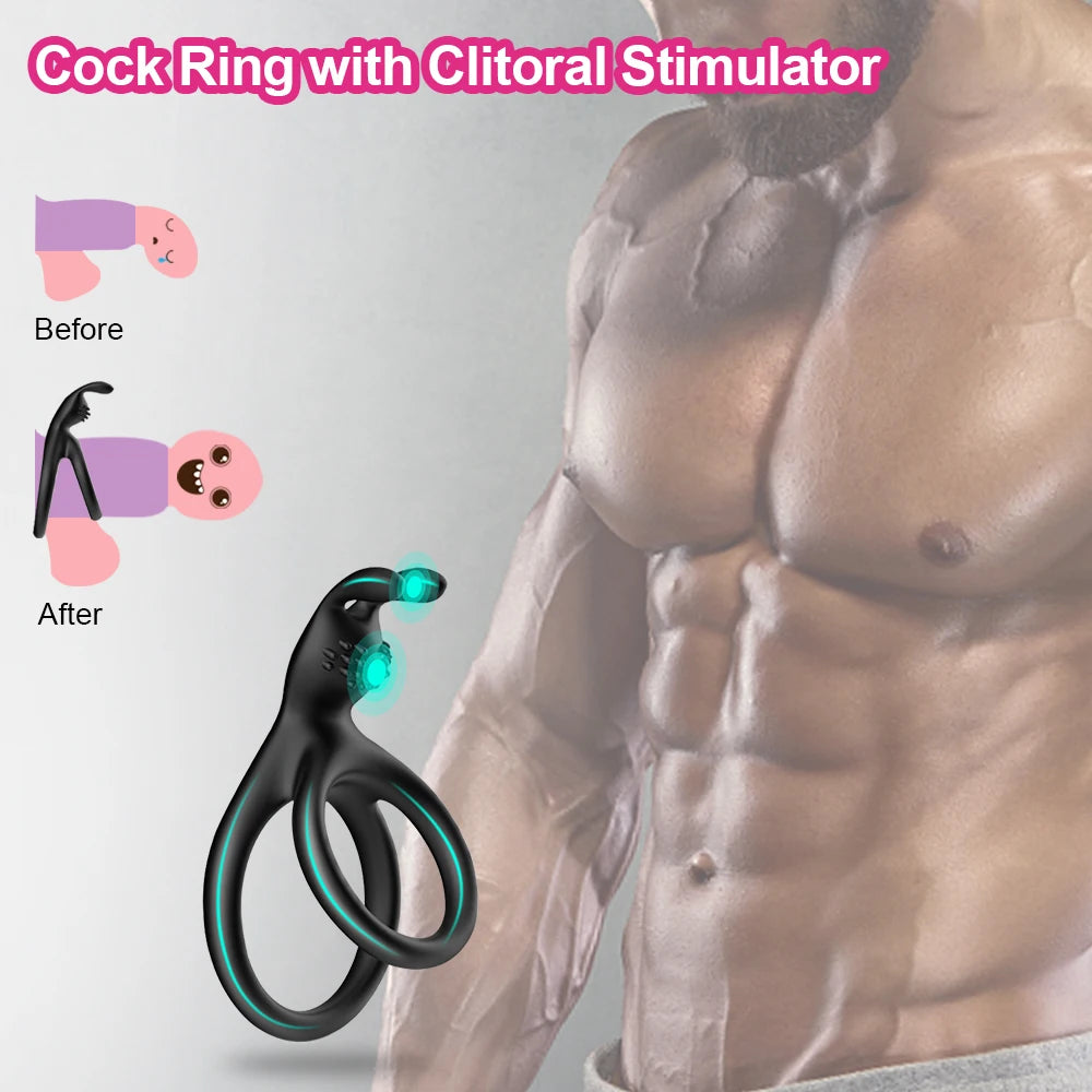 PulsePlay Silicone Cock Ring – Dual Stimulation & Performance Enhancer for Couples
