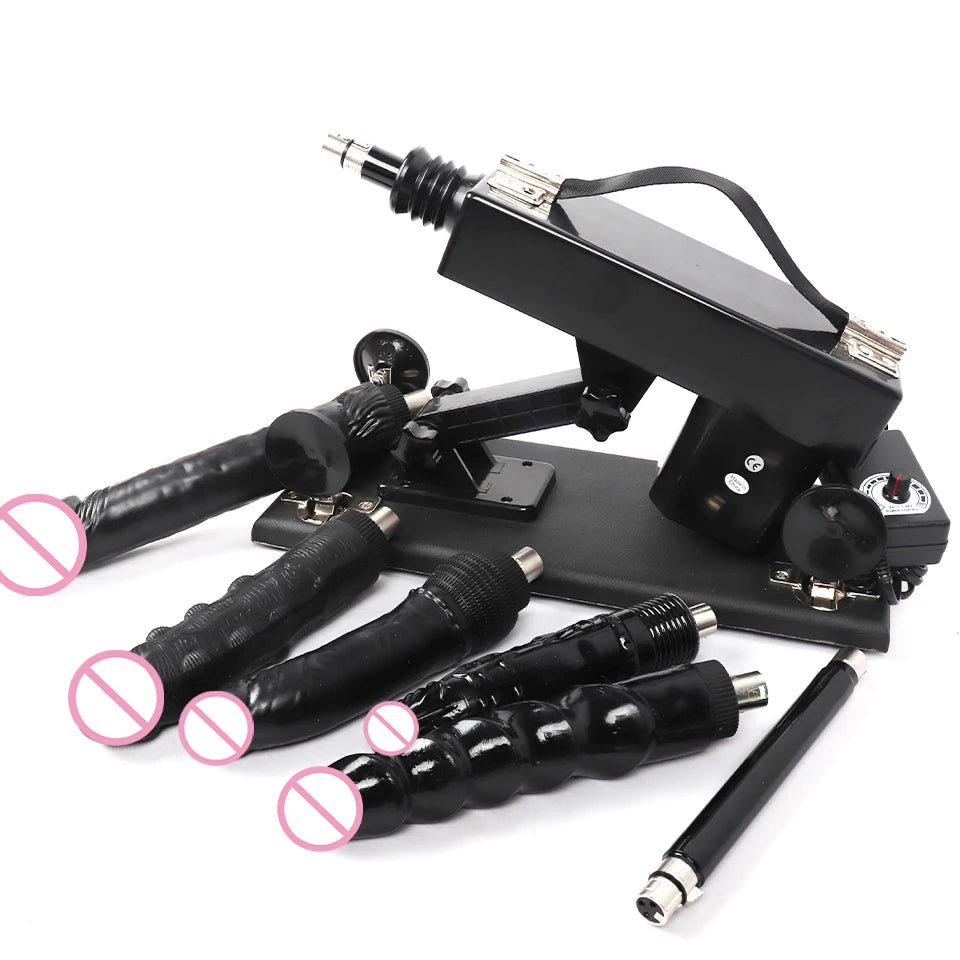 New Sex Machine for Couple Female Masturbation with Dildos Adjustable Angle Retractable Machine Gun Sex Toys