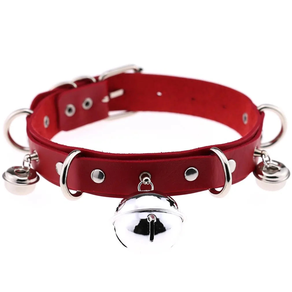 RedSeduction – Leather BDSM Cat Ears Mask | Fetish Cosplay for Parties & Play