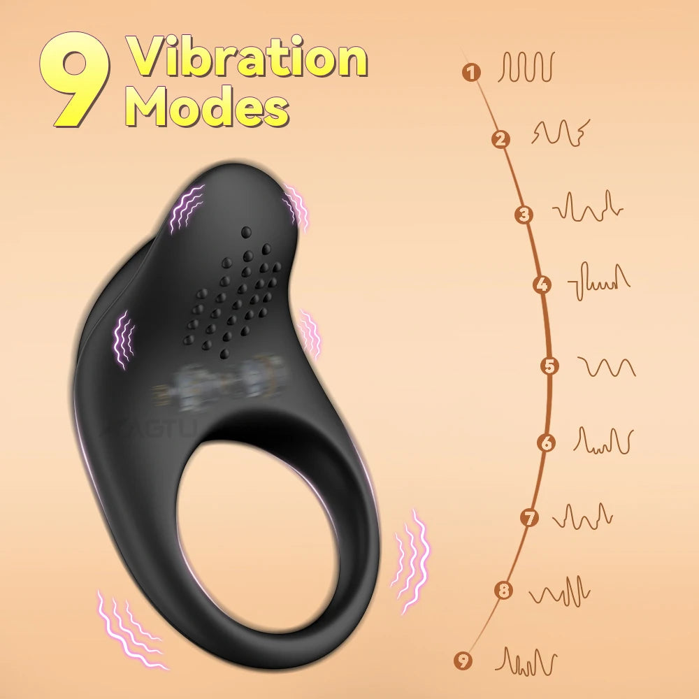 VibeSync™ App-Controlled Vibrating Cock Ring – Clit Stimulator, Delay & Chastity Play for Couples