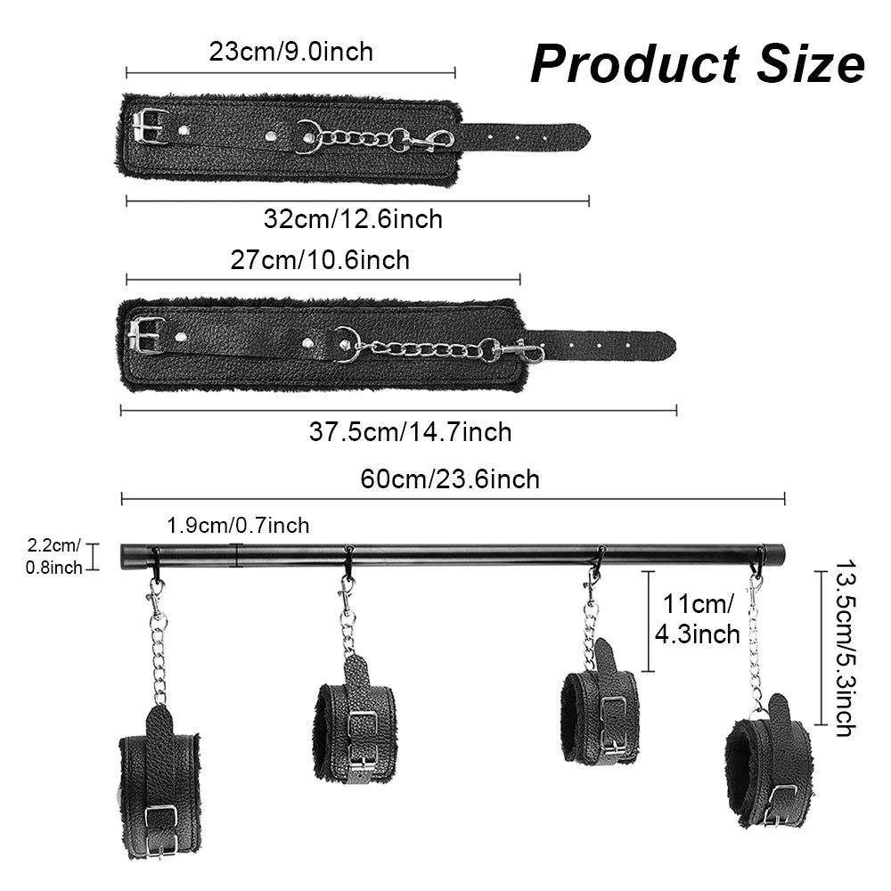 Ultimate BDSM Bondage Kit for Couples – Bed Restraints, Cuffs & Erotic Play