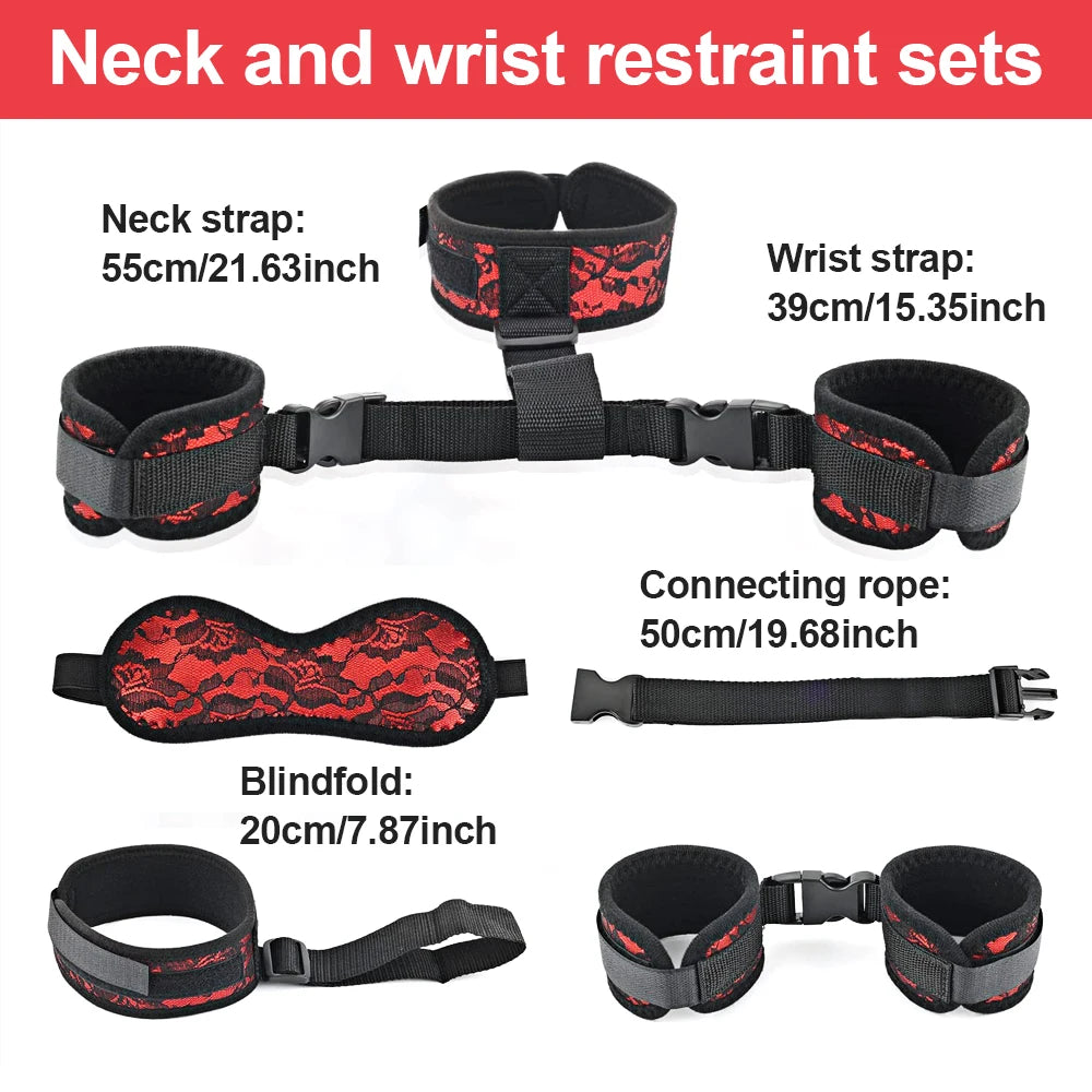 Ultimate BDSM Bondage Kit for Couples – Bed Restraints, Cuffs & Erotic Play