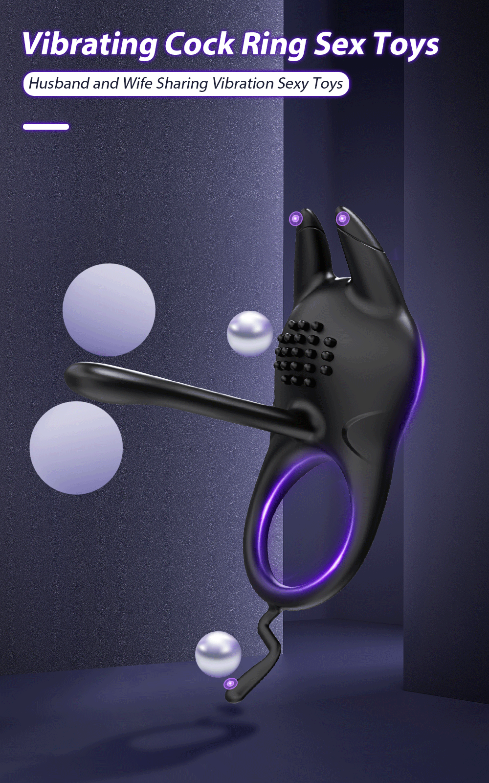 Vibrating Cock Ring for Men – Clitoral & G-Spot Stimulation | Delay Ejaculation Penis Ring for Couples