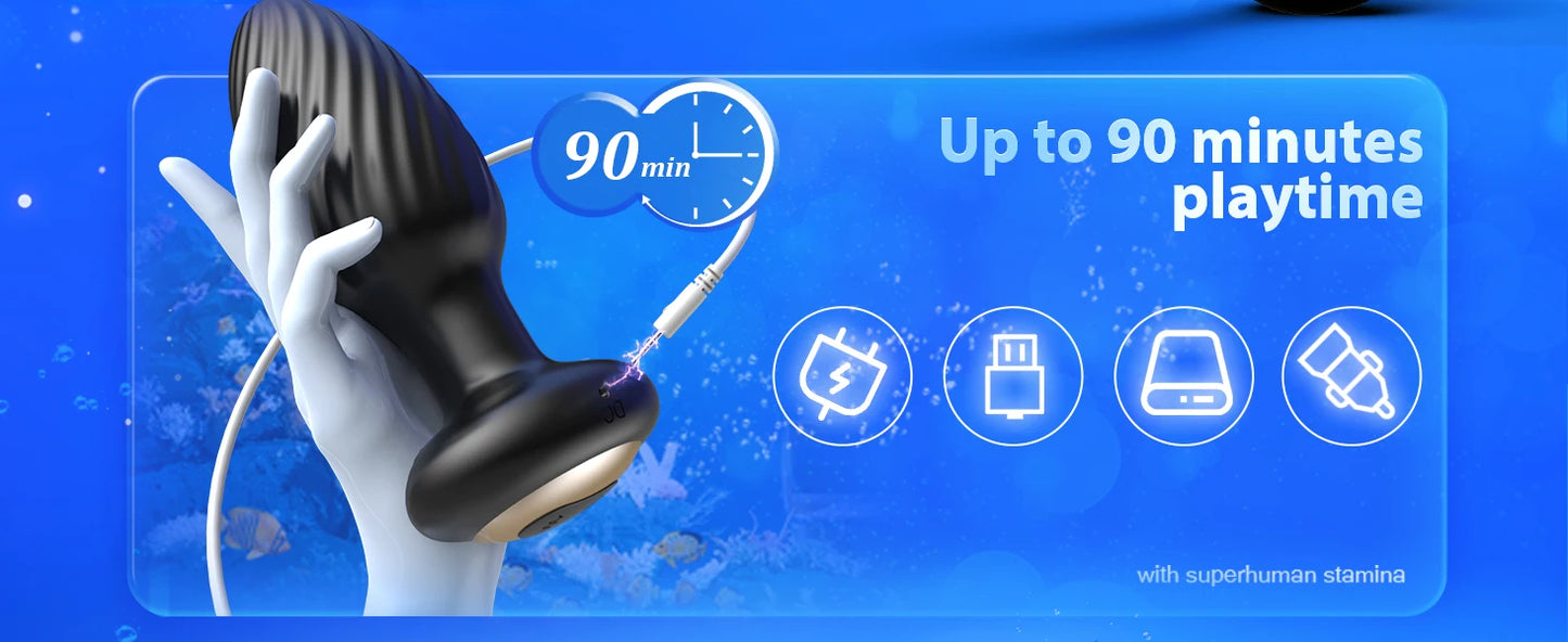 VibeMaster 360 – Bluetooth Rotating Anal Plug with 14 Vibration Modes