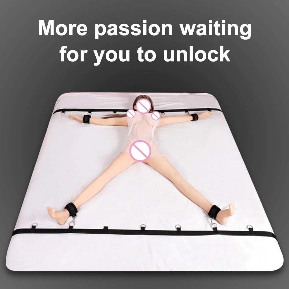 Ultimate BDSM Bondage Kit for Couples – Bed Restraints, Cuffs & Erotic Play