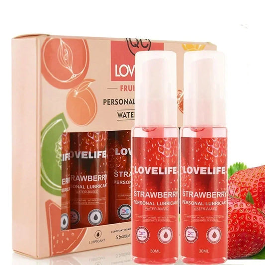 30ml Edible Strawberry Lubricant – Multi-Use Silicone-Based Gel for Oral, Anal & Vaginal Play | Body Massage Oil