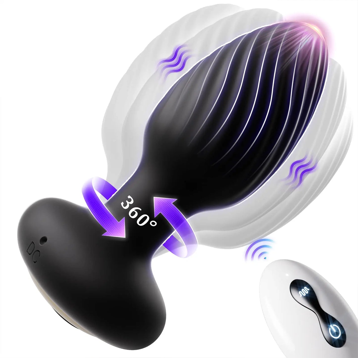 VibeMaster 360 – Bluetooth Rotating Anal Plug with 14 Vibration Modes