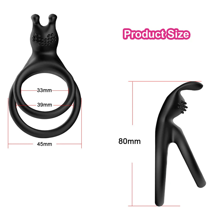 PulsePlay Silicone Cock Ring – Dual Stimulation & Performance Enhancer for Couples