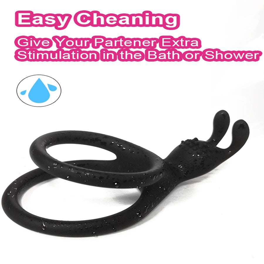 PulsePlay Silicone Cock Ring – Dual Stimulation & Performance Enhancer for Couples