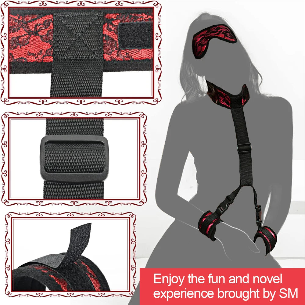 Ultimate BDSM Bondage Kit for Couples – Bed Restraints, Cuffs & Erotic Play