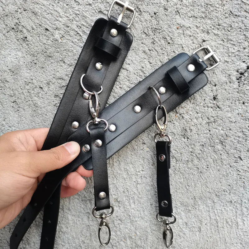Midnight Desire – Leather Bondage Restraint Set for Women | BDSM & Fetish Play