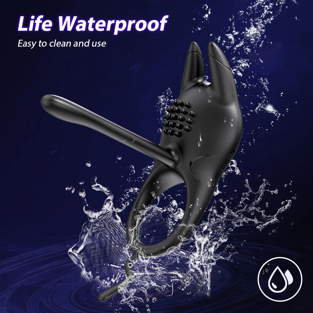 Vibrating Cock Ring for Men – Clitoral & G-Spot Stimulation | Delay Ejaculation Penis Ring for Couples