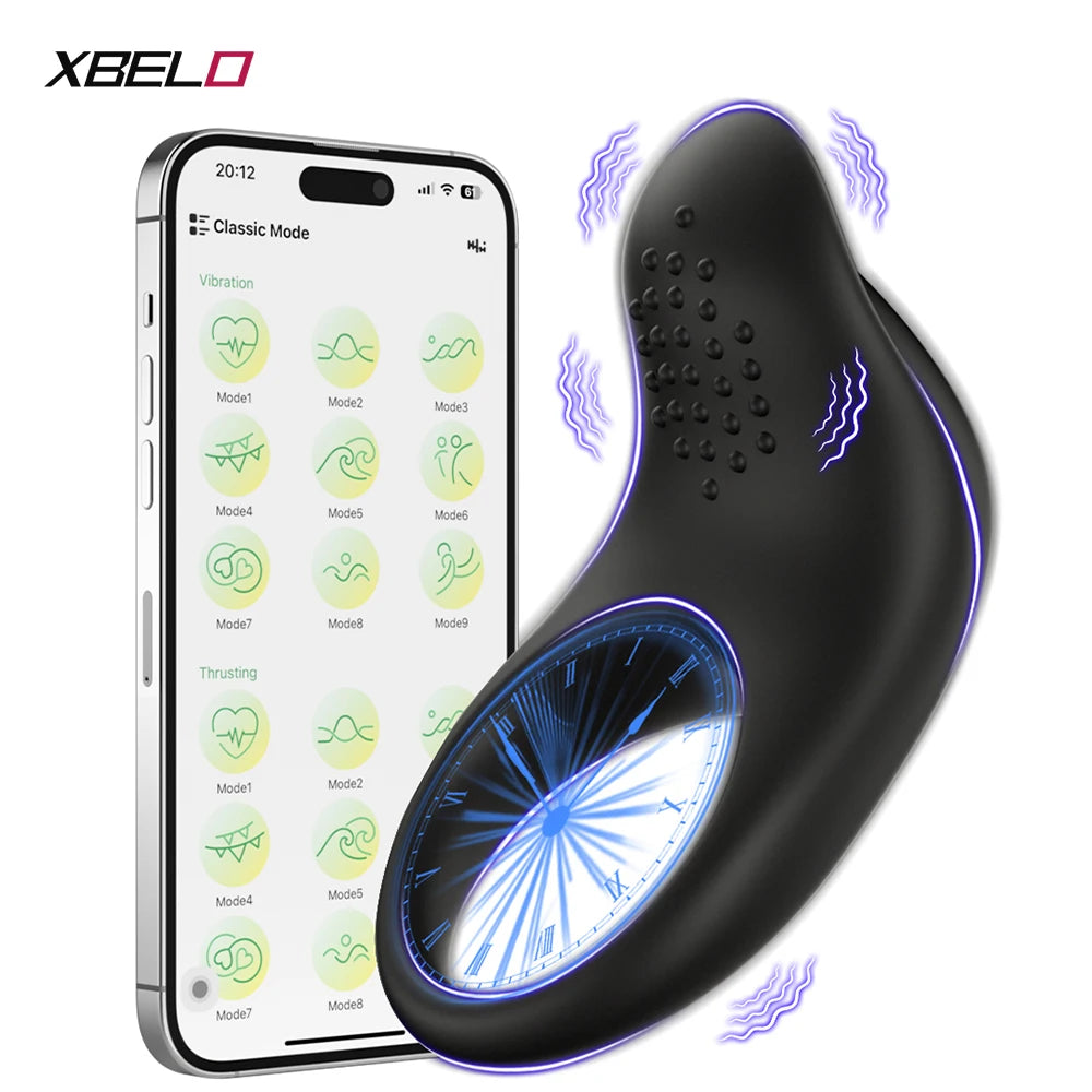VibeSync™ App-Controlled Vibrating Cock Ring – Clit Stimulator, Delay & Chastity Play for Couples