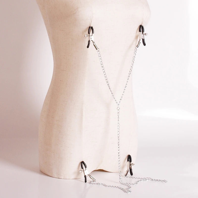 Obey & Tease Nipple Clamp Set – Intimate Control for Power Play