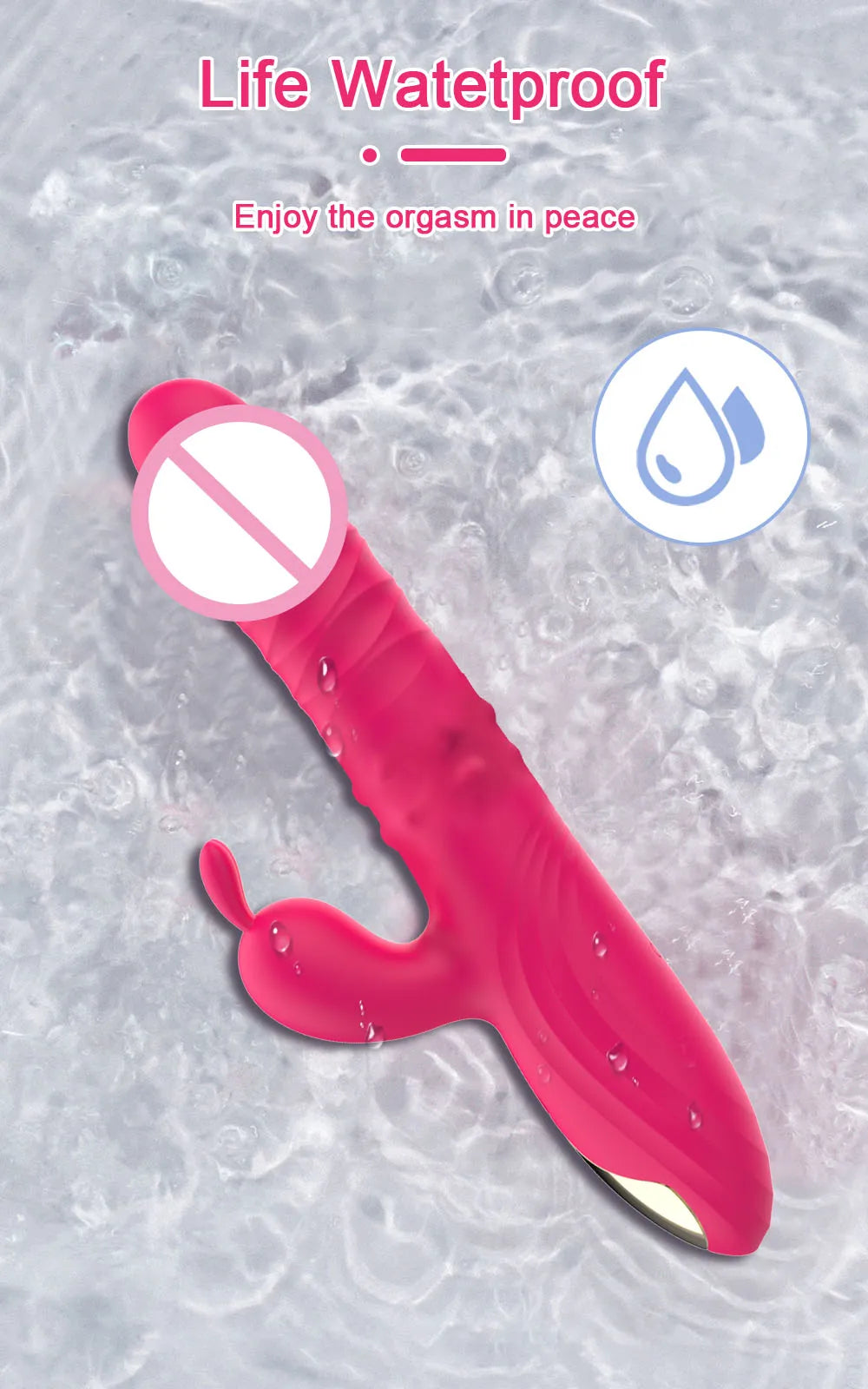 PleasurePulse – Rabbit Vibrator with Rotating & Thrusting Action | G-Spot & Clitoral Stimulator