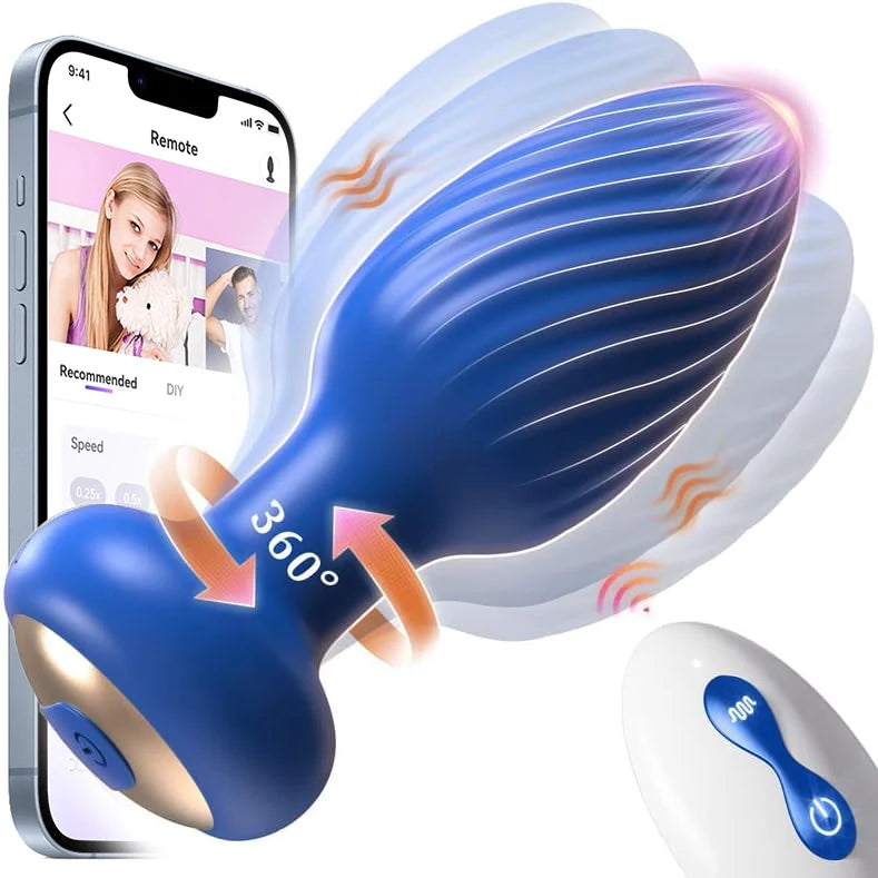 VibeMaster 360 – Bluetooth Rotating Anal Plug with 14 Vibration Modes