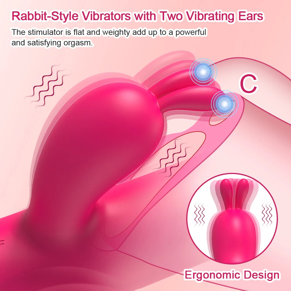 PleasurePulse – Rabbit Vibrator with Rotating & Thrusting Action | G-Spot & Clitoral Stimulator