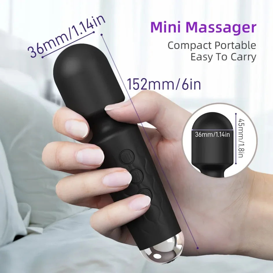 20-Speed Magic Wand Vibrator – Powerful AV Massager for Women | Nipple, G-Spot & Clitoral Stimulator