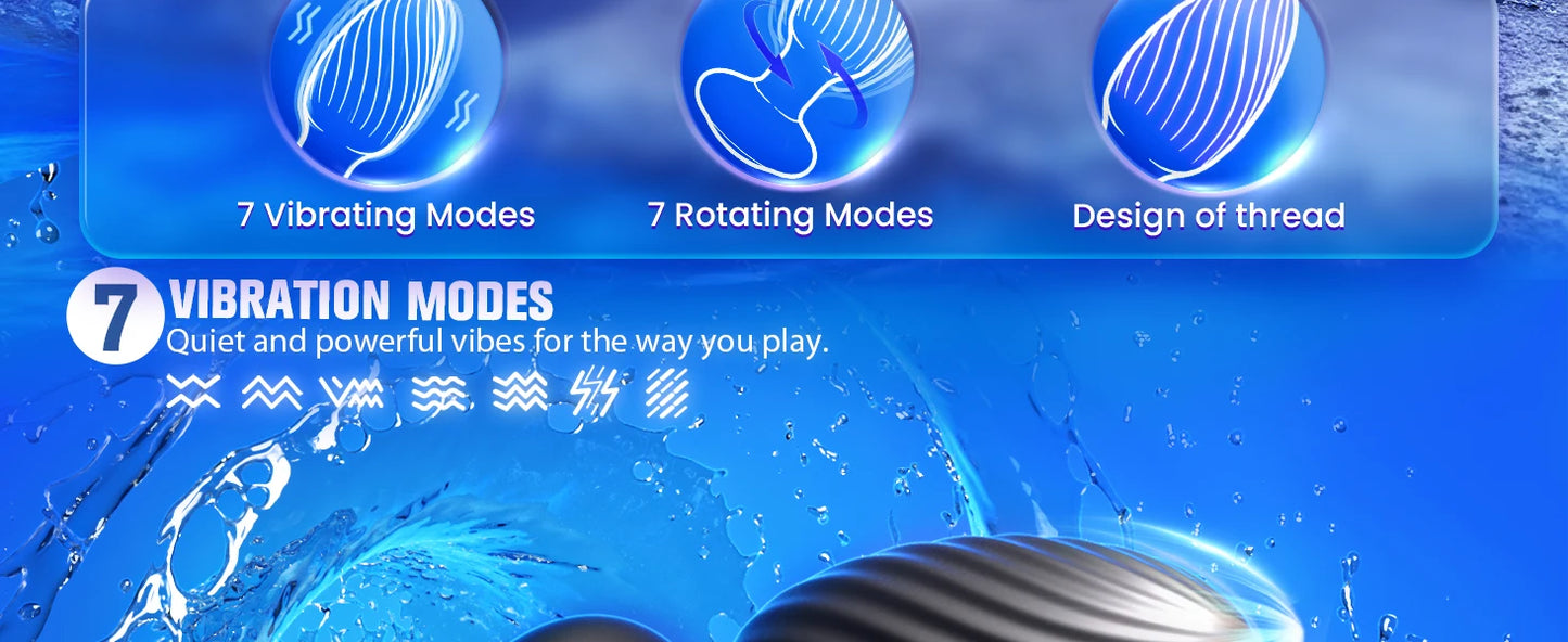 VibeMaster 360 – Bluetooth Rotating Anal Plug with 14 Vibration Modes