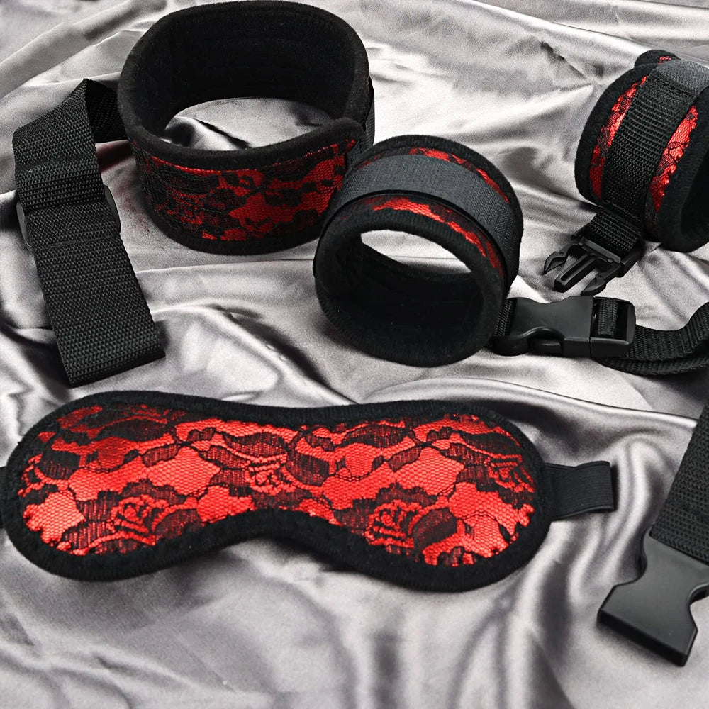 Ultimate BDSM Bondage Kit for Couples – Bed Restraints, Cuffs & Erotic Play