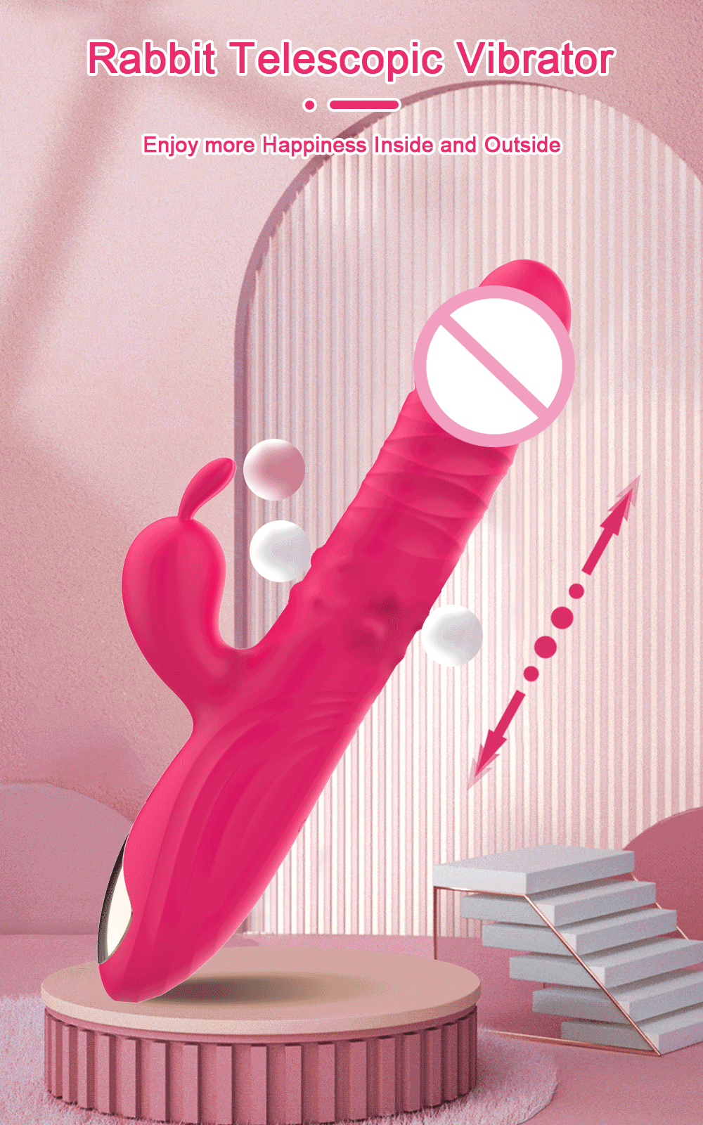 PleasurePulse – Rabbit Vibrator with Rotating & Thrusting Action | G-Spot & Clitoral Stimulator