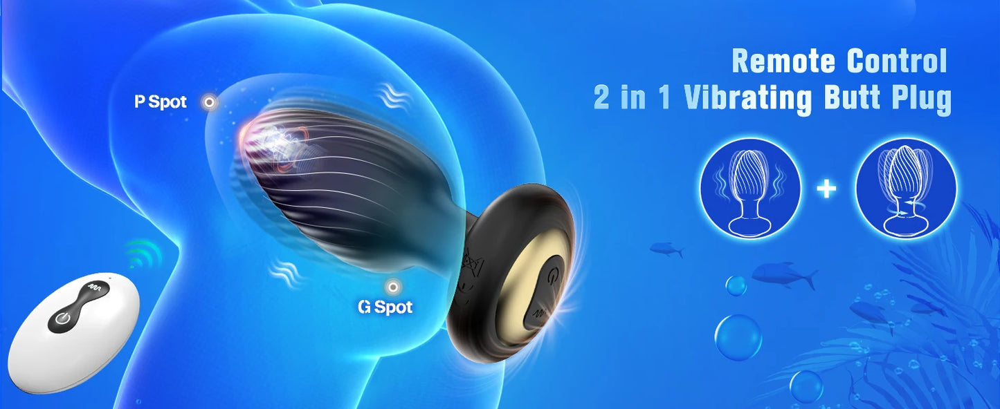 VibeMaster 360 – Bluetooth Rotating Anal Plug with 14 Vibration Modes