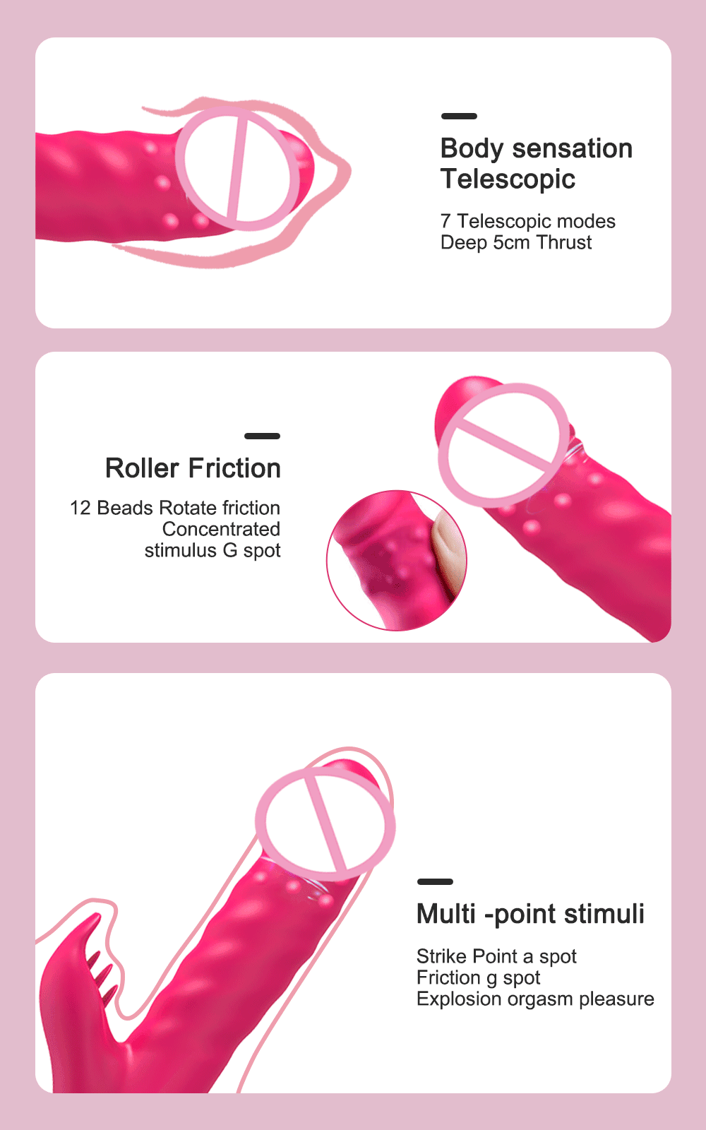 PleasurePulse – Rabbit Vibrator with Rotating & Thrusting Action | G-Spot & Clitoral Stimulator