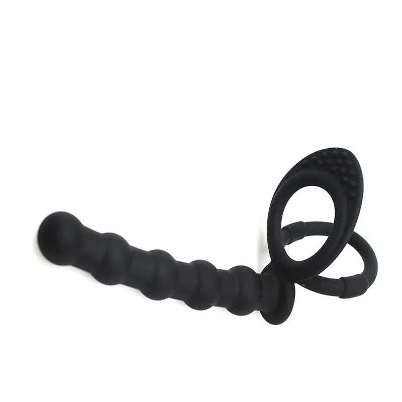 Double Penetration Sex Toy Set – Dildo, Anal Beads & Cock Ring | Unisex Pleasure Kit for Men & Women