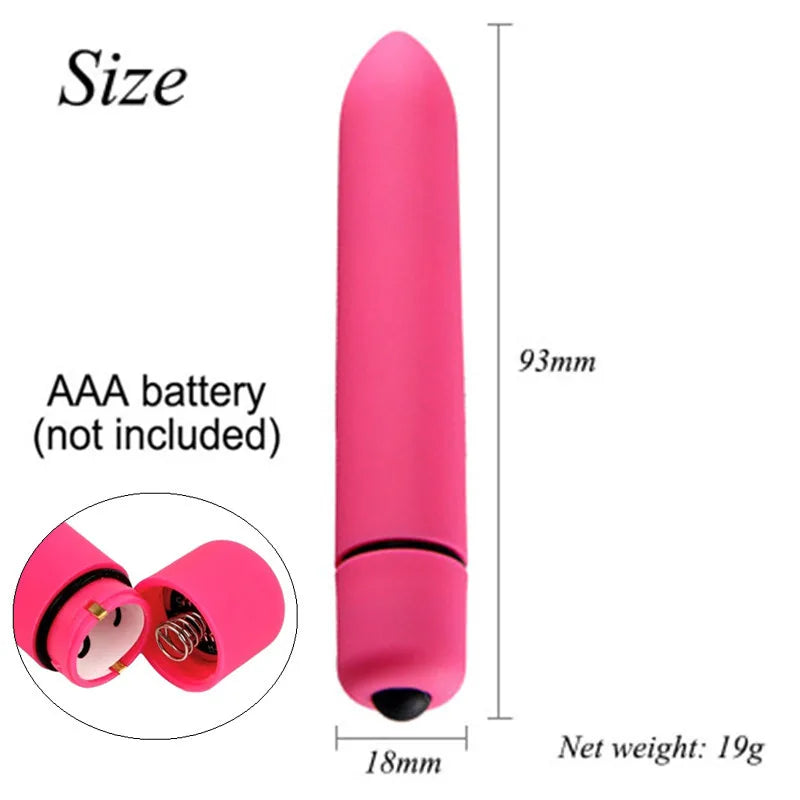 10-Speed Mini Bullet Vibrator – Discreet Clitoral & Vaginal Massager | Pocket-Sized Pleasure Toy for Women