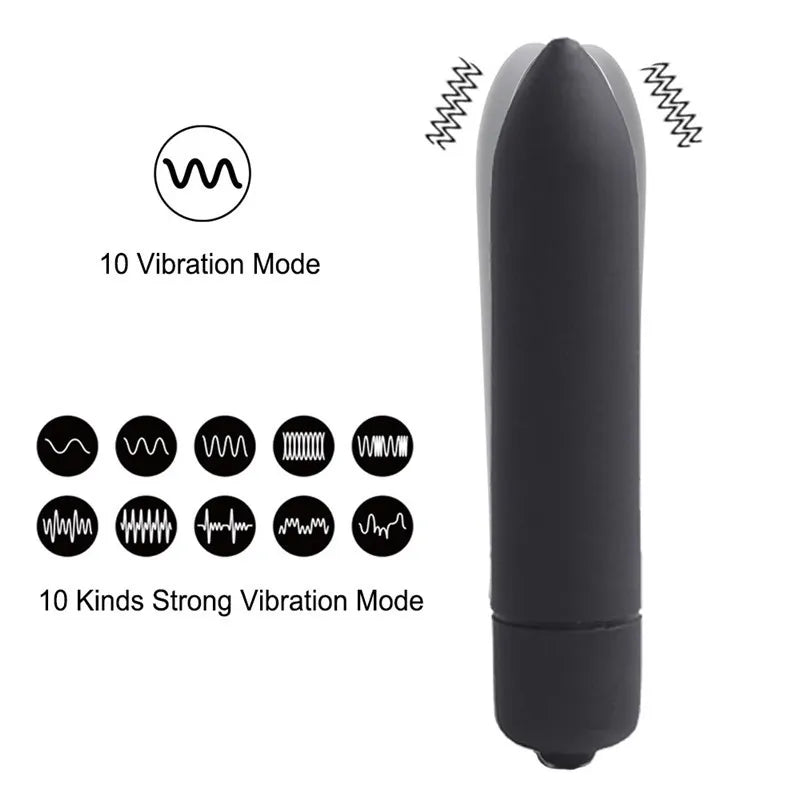 10-Speed Mini Bullet Vibrator – Discreet Clitoral & Vaginal Massager | Pocket-Sized Pleasure Toy for Women