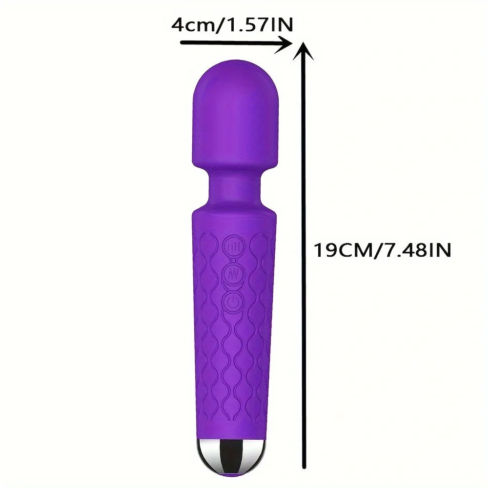 20-Function Rechargeable AV Wand – G-Spot, Clitoral & Anal Stimulator | Multi-Speed Vibrator for Intense Pleasure