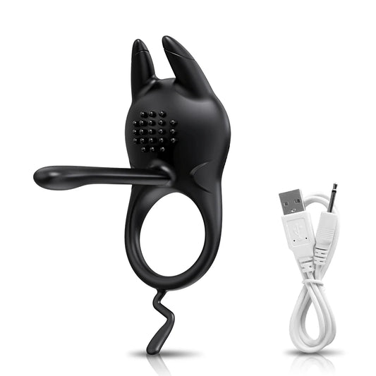 Vibrating Cock Ring for Men – Clitoral & G-Spot Stimulation | Delay Ejaculation Penis Ring for Couples