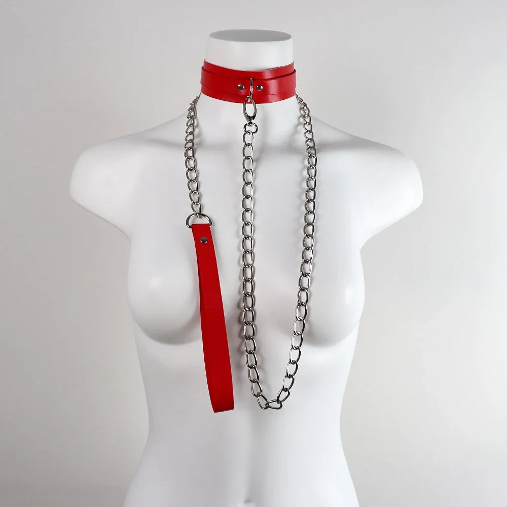 Dark Desire Chain Collar Harness – Fetish Bondage Lingerie