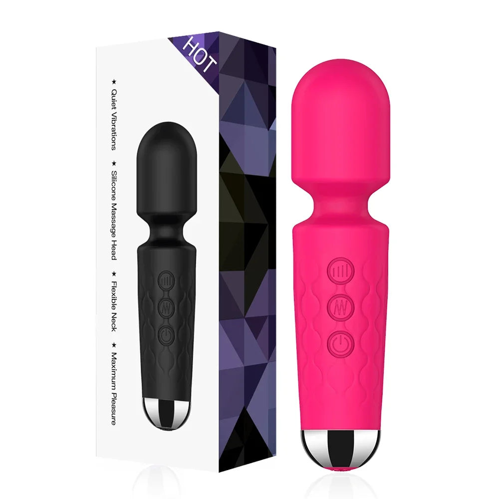 20-Speed Magic Wand Vibrator – Powerful AV Massager for Women | Nipple, G-Spot & Clitoral Stimulator