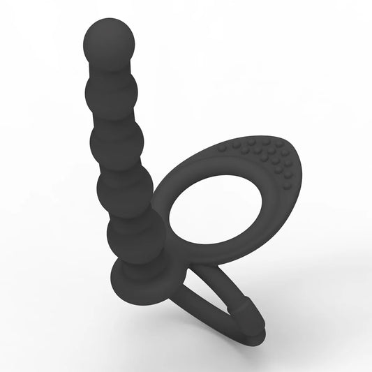 Double Penetration Sex Toy Set – Dildo, Anal Beads & Cock Ring | Unisex Pleasure Kit for Men & Women