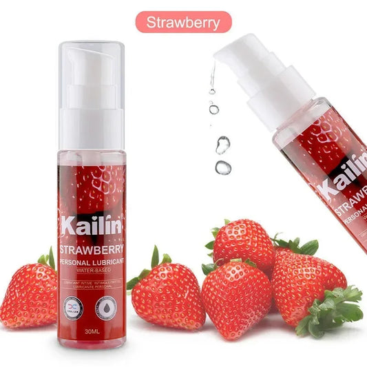 30ml Edible Strawberry Lubricant – Multi-Use Silicone-Based Gel for Oral, Anal & Vaginal Play | Body Massage Oil