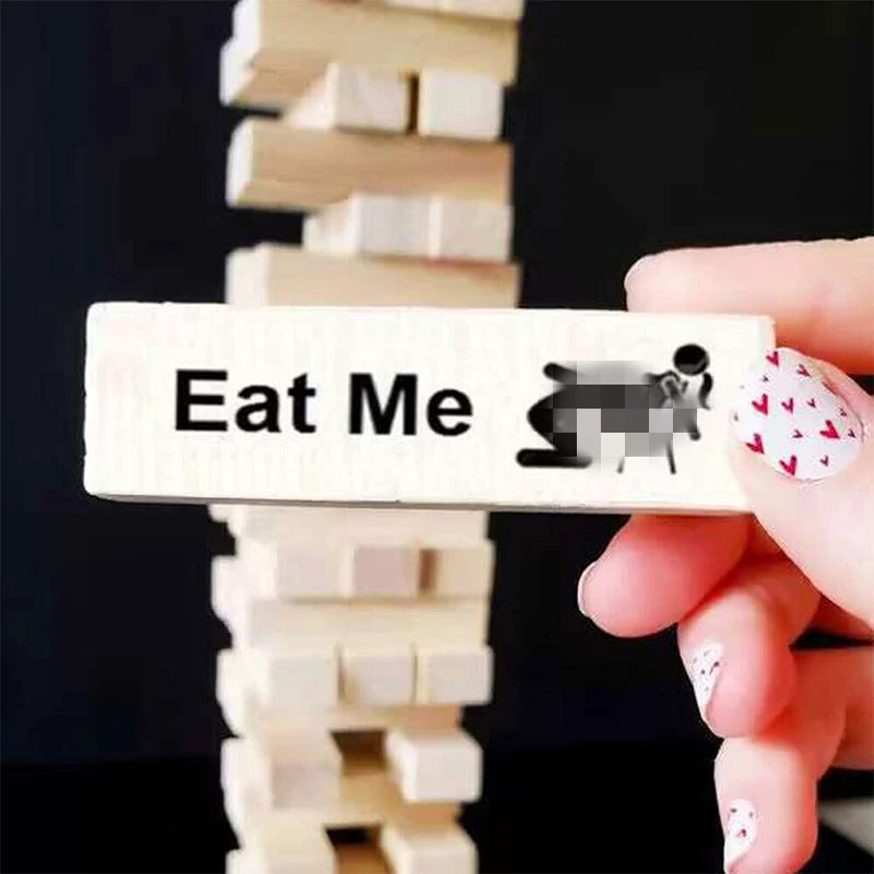 48-Piece Couples Block Tower Game – Date Night & Party Stacking Challenge