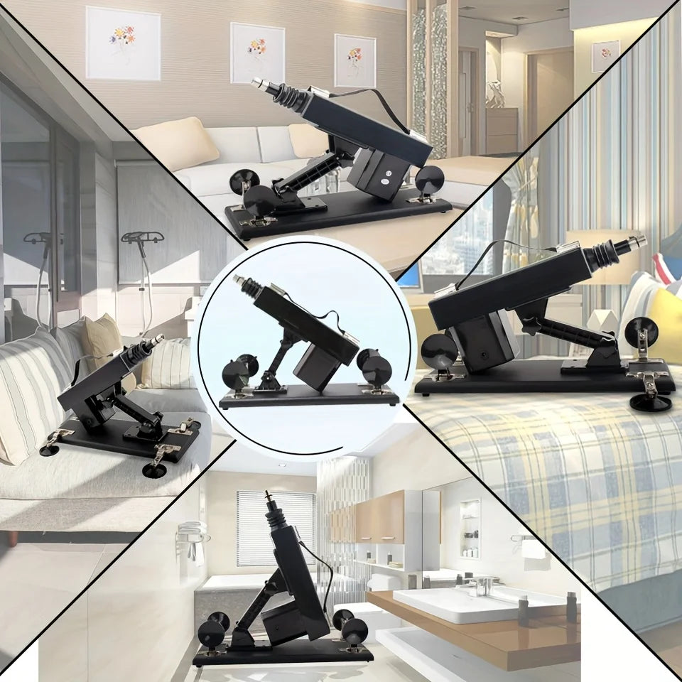 New Sex Machine for Couple Female Masturbation with Dildos Adjustable Angle Retractable Machine Gun Sex Toys
