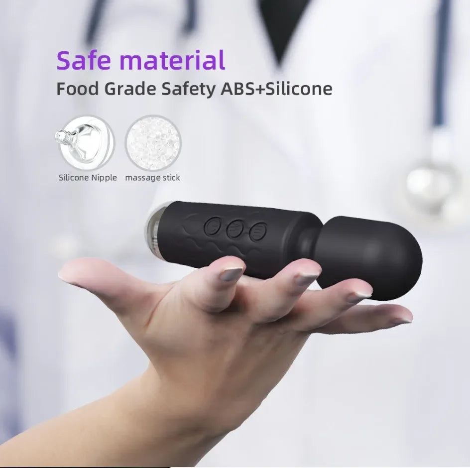 20-Speed Magic Wand Vibrator – Powerful AV Massager for Women | Nipple, G-Spot & Clitoral Stimulator