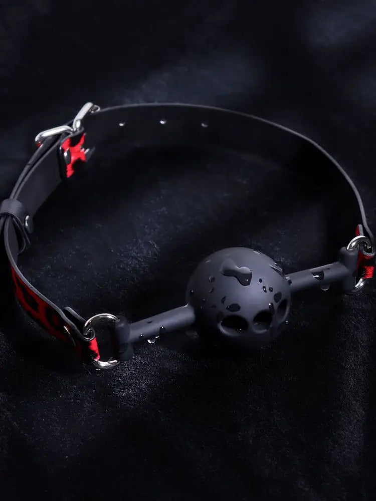 BreathPlay – Detachable Silicone Ball Gag with Breathing Holes | Adjustable BDSM Mouth Plug