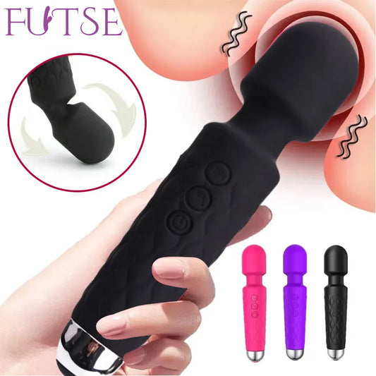 20-Speed Magic Wand Vibrator – Powerful AV Massager for Women | Nipple, G-Spot & Clitoral Stimulator