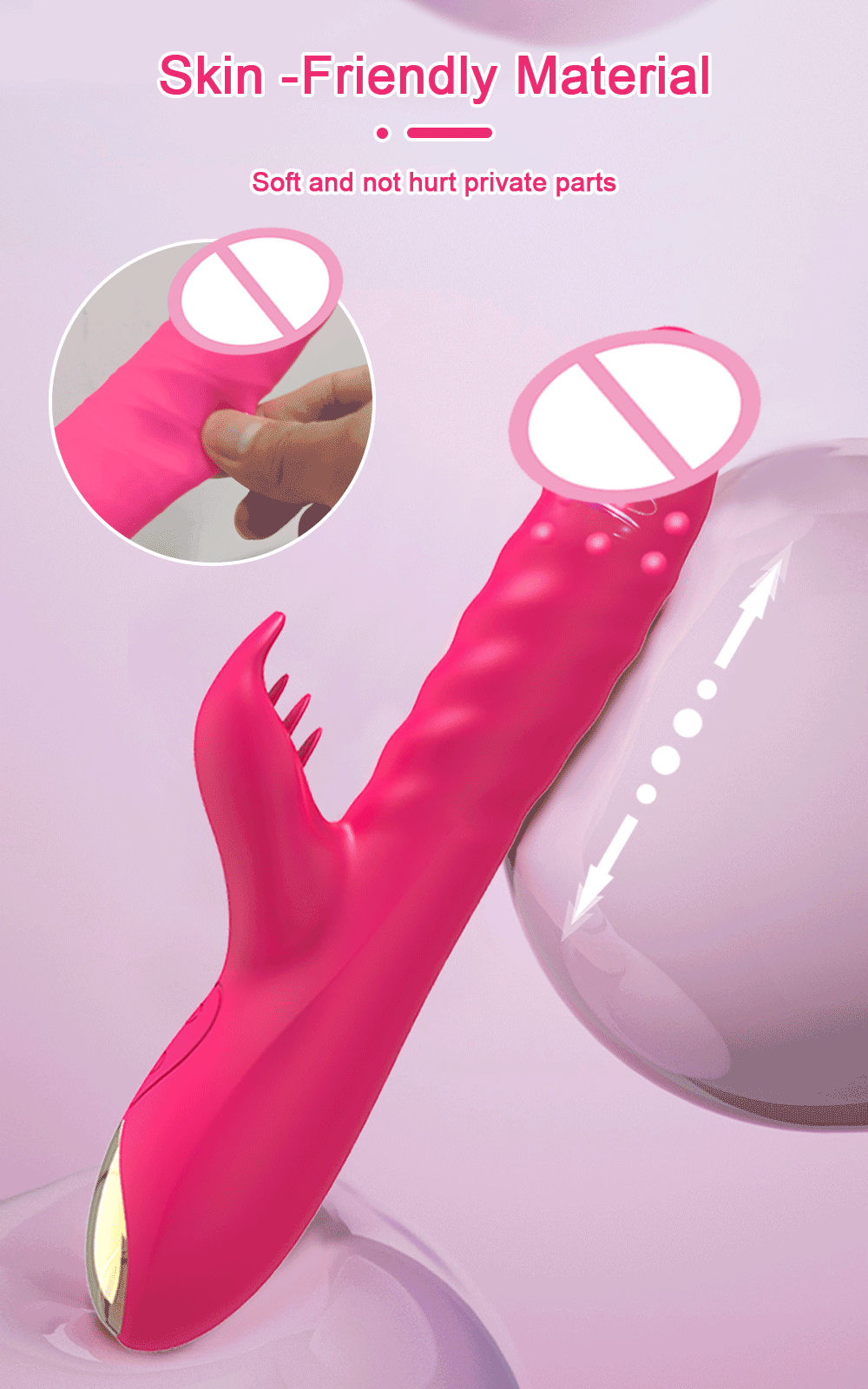 PleasurePulse – Rabbit Vibrator with Rotating & Thrusting Action | G-Spot & Clitoral Stimulator