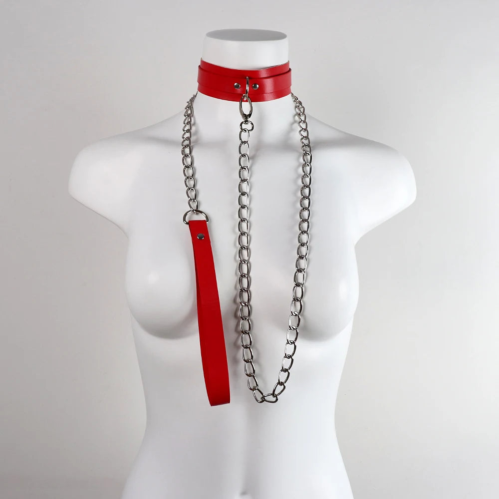 Dark Desire Chain Collar Harness – Fetish Bondage Lingerie