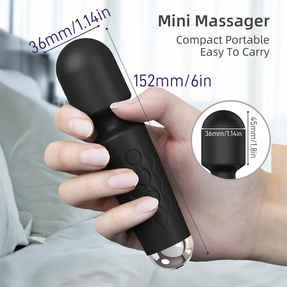 20-Speed Magic Wand Vibrator – Powerful AV Massager for Women | Nipple, G-Spot & Clitoral Stimulator