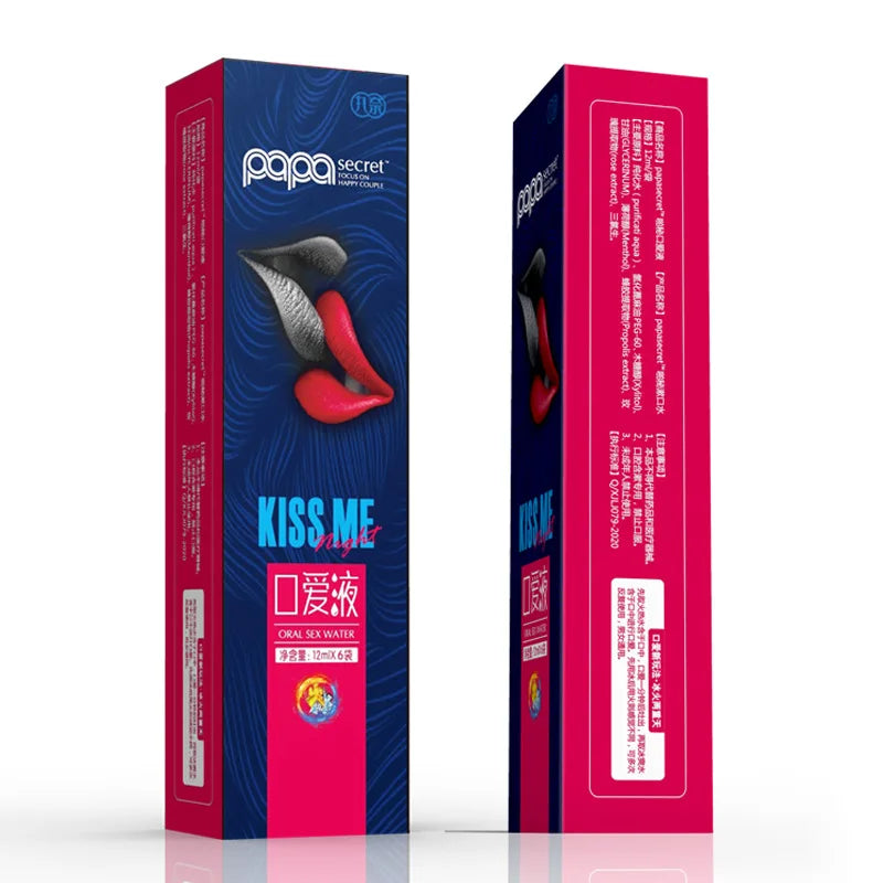 6-Pack Edible Flavored Lubricants – Strawberry, Peach, Ice & Fire | Oral Sex Water-Based Lube for Couples