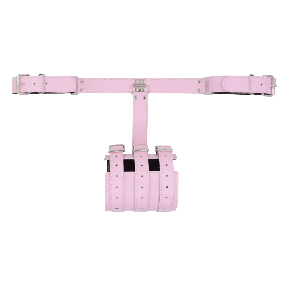 Obey & Restrain – PU Leather Back-Binding Cuff & Collar Set | BDSM Restraint Gear for Couples