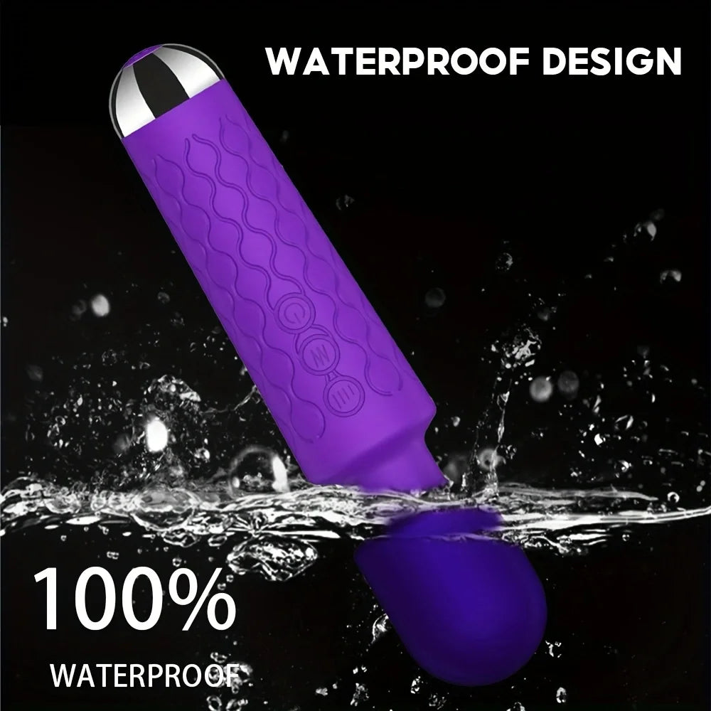 20-Function Rechargeable AV Wand – G-Spot, Clitoral & Anal Stimulator | Multi-Speed Vibrator for Intense Pleasure