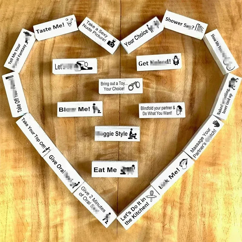 48-Piece Couples Block Tower Game – Date Night & Party Stacking Challenge