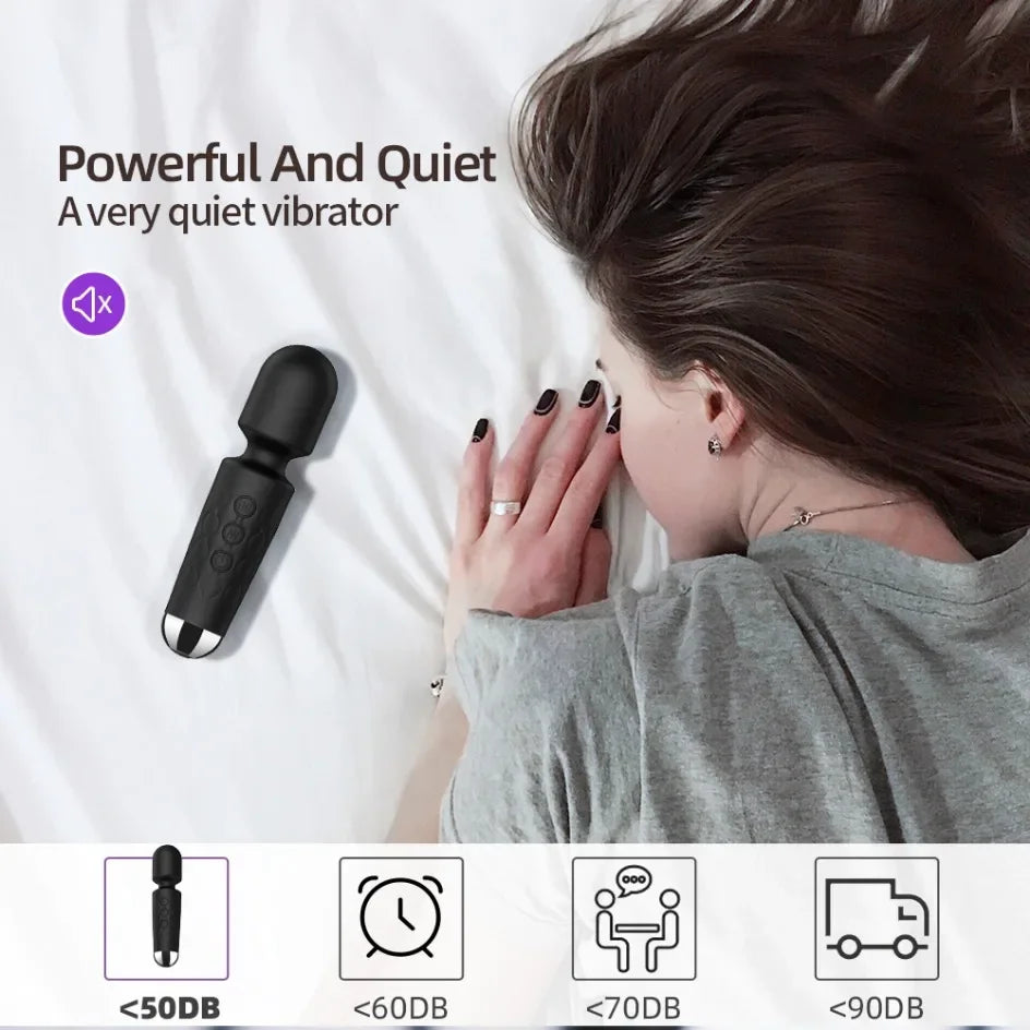 20-Speed Magic Wand Vibrator – Powerful AV Massager for Women | Nipple, G-Spot & Clitoral Stimulator