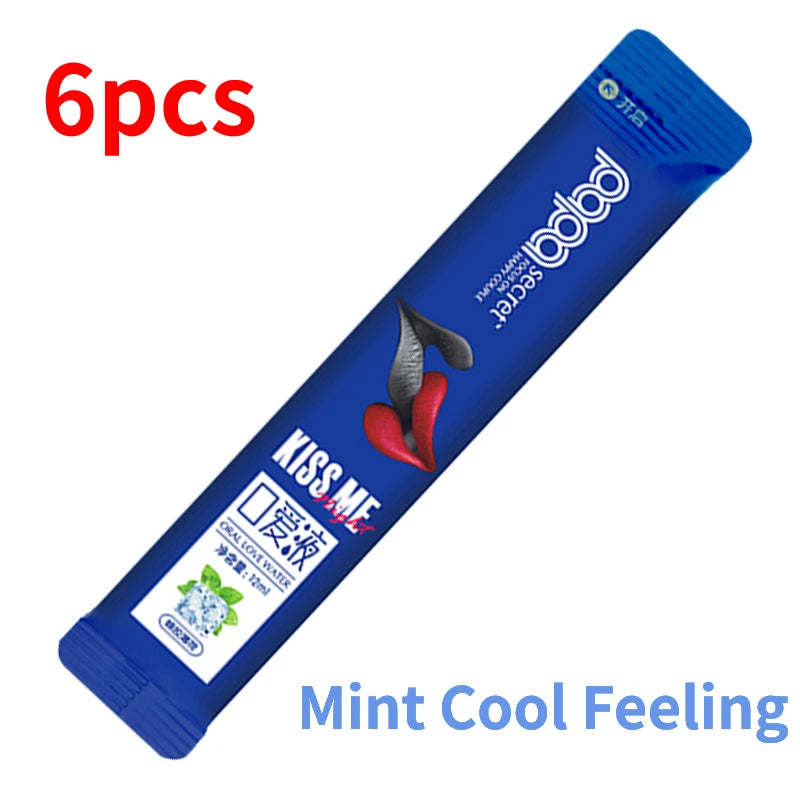 6-Pack Edible Flavored Lubricants – Strawberry, Peach, Ice & Fire | Oral Sex Water-Based Lube for Couples